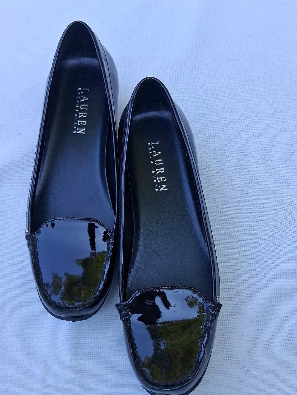 Lauren Ralph Lauren Black Patent‎ Leather Women's Slip-On Loafers